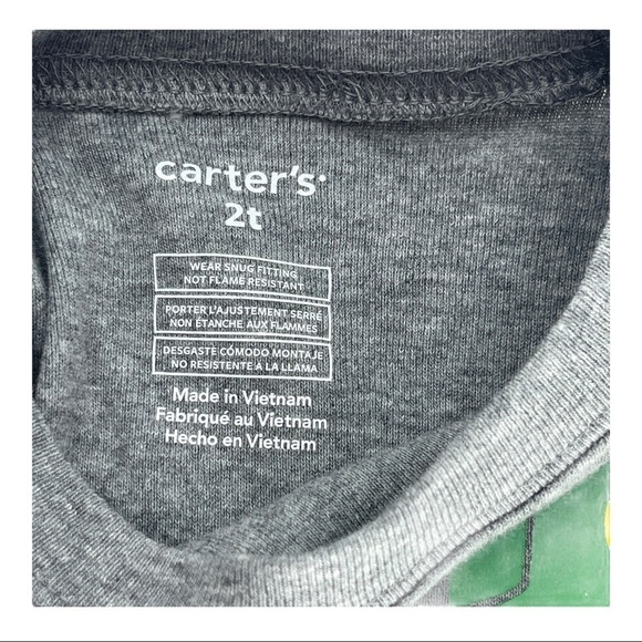 Carter’s Alligator Long Sleeve Sleep Shirt Size 2T - Picture 6 of 7